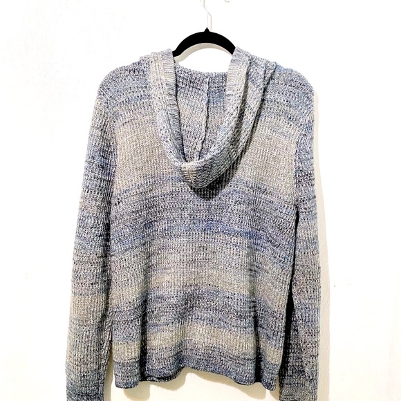 Nic+Zoe Autumn Sky Blue zip up hooded cardigan Great condition .Size Large. - Picture 7 of 9